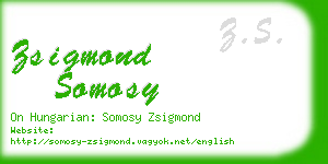 zsigmond somosy business card